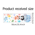 Detailed size sheet for cartoon animal wall stickers featuring elephant and panda 90x30cm - 30*90CM Layout