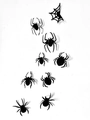 3D black Halloween spider wall stickers set with realistic cobweb for holiday DIY decor - 3D Spider and Web Set (SK-ZZ-1)
