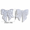 Detailed view of 2.8cm acrylic spider web bow charms for DIY jewelry making - Spider Web Pattern (A6-454)
