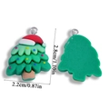 Ciondolo albero di Natale carino in resina con cappello rosso per gioielli fai da te - Stile Albero con Cappello Natalizio (A6-400)