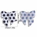 Macro detail of acrylic football bow pendants with dimensions of 2.8cm for DIY jewelry - Soccer Pattern (A6-450)