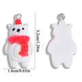 Polar bear resin charms with red scarf for Christmas DIY jewelry making projects - Polar Bear Style (A6-499)