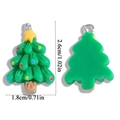 Front and back view of a resin Christmas tree charm with colorful dots and size markers - Layered Christmas Tree (A6-500)
