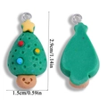 Vista dettagliata di ciondoli albero di Natale in resina con misure per fai da te - Stile Albero di Natale Sorridente (A6-395)
