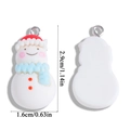 Cute resin snowman pendant for DIY jewelry with dimensions of 2.9cm height and 1.6cm width - Snowman with Red Hat (A6-503)