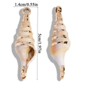 Detailed size view of gold acrylic conch pendant shell charm measuring 1.4cm by 5cm - 50x14mm (2.52g)