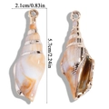 Golden acrylic shell pendants for DIY jewelry making in a sea-inspired ocean style - 57x21mm (4.85g)