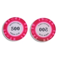 Acryl Monte Carlo Pokerchip-Anhänger für DIY-Schlüsselanhänger und Taschen in Rosa - Rosarot und Rosa Nennwert 500 (款式7) / 41*41mm