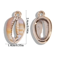 Macro view of shell pendant with dimensions 2.4cm by 1.4cm for jewelry DIY making - 24x14mm (0.7g)