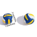 Detailansicht der Abmessungen von Volleyball Anhängern aus Kunstharz für DIY Schmuck - Volleyball Stil (A7-025)