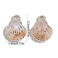 Detailed view of gold-rimmed shell charms with precise 2.3cm by 1.8cm size measurements - 23x18mm (1.56g)