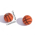 Miniatur Basketball Anhänger aus Harz für DIY Schlüsselanhänger Handwerk, 1,9cm hoch - Basketball Stil (A7-022)