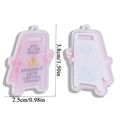 Detail view of pink acrylic caution sign pendants with humorous English slogans - Pink Not In The Mood Sign (A7-018)