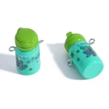 Green toy thermos resin pendant with Super text for DIY crafts and keychains - Green Yellow Style (SUPER!)