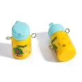 Miniature yellow resin cartoon bottle pendant with blue lid and dual hanging rings - Yellow Blue Style (iDOL)
