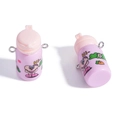 Miniature pink and purple resin milk bottle charms with cute heart cartoon prints - Purple Pink Style (Hi~)