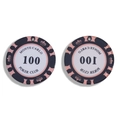 Acryl Poker-Chip Anhänger in Pink und Schwarz, Monte Carlo Poker Club Kronen-Design - Schwarz und Rosa Nennwert 100 (款式4) / 41*41mm