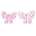 Ciondoli a farfalla traforati rosa per accessori gioielli fai da te e decorazione chiavi - Stile Farfalla Traforata / Rosa