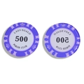 Lila lichtdurchlässiger Acryl-Pokerclub-Anhänger mit Kronenmotiv und 500er Aufdruck - Lila Nennwert 500 (款式6) / 41*41mm