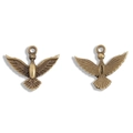 Antique bronze bird charm pendant for DIY jewelry with detailed feather texture - Antique Bronze