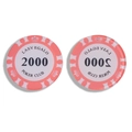 Acryl-Pokerchip-Anhänger in Rosa und Weiß mit Wert 2000 und Kronen-Design - Rosa-Orange Nennwert 2000 (款式9) / 41*41mm