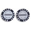 Anhänger für Schlüsselanhänger aus Acryl im Monte Carlo Pokerclub Design Schwarz Weiß - Schwarz und Weiß 100 Millionen Nennwert (款式12) / 41*41mm