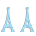 Colgante Torre Eiffel azul cielo lacado para joyería DIY y llaveros personalizados - Azul