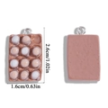 Realistic resin egg tray pendant with silver ring, size 2.6x1.6cm for DIY jewelry making - Simulated Egg Tray Style (A7-030) / 1 Piece (26x16mm)