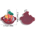 Resin-Gemüseanhänger für DIY-Schmuck mit realistischen Karotten- und Tomatendetails - Gemüsebehälter Stil (A7-032)