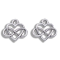 Retro zilveren hart en oneindigheidssymbool hangers voor DIY sieraden maken sets - Antiek Zilver