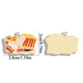 Miniatur Frühstück Harz Anhänger mit Spiegelei und Speck, Vorder und Rückansicht - Westliches Frühstück Stil (A7-034)