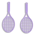 DIY purple tennis racket keychain pendant with anti-slip handle and alloy details - Purple