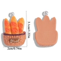 Miniatur-Brotkorb-Anhänger aus Harz mit Baguettes für DIY-Schmuck und Schlüsselanhänger - Brotkorb Stil (A7-041)