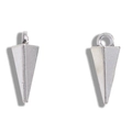 Silver geometric cone spike charms for DIY jewelry making necklaces and earrings - Antique Silver