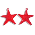 Pendaglio stella marina rosso in smalto lucido per creazione gioielli fai-da-te - Rosso