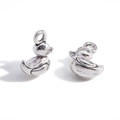 Silver metal duck charms for DIY jewelry making, pendants for necklaces and bracelets - Antique Silver