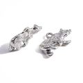 3D bear alloy charms in vintage silver finish for DIY jewelry necklaces and bracelets - Antique Silver