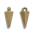 Matte gold geometric cone pendants for DIY necklaces and earring jewelry making - Antique Bronze
