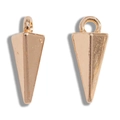 Golden geometric cone-shaped alloy pendants for DIY necklace and earring jewelry - KC Gold