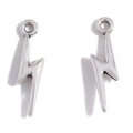 Colgantes de rayo plateados para creación de joyas DIY como pendientes y collares - Plata antigua