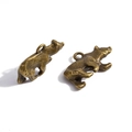 Antique bronze bear charms for jewelry making with detailed vintage metal textures - Antique Bronze