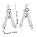 Paar vintage zilveren kompas hangers van legering voor DIY school thema sieraden maken - Grote Passer Stijl (A7-310)