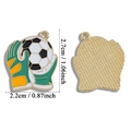 Soccer goalkeeper glove alloy pendant with green and yellow enamel for DIY jewelry - Goalkeeper Glove Style (A7-193)