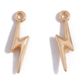 Colgantes de rayo dorados de metal para creación de pendientes y joyería DIY - Oro KC