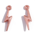 Colgantes de rayo en oro rosa moderno para creación de joyas y pendientes artesanales - Rosa oro