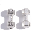 Silver dumbbell charm with Live and Lift engraving for DIY fitness jewelry making - 20*8mm / Antique Silver