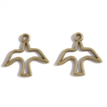 Hollow flying bird charm in bronze finish for DIY jewelry making and pendants - Antique Bronze