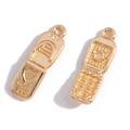 Gouden vintage klaptelefoon bedeltjes van legering met hart- en beermotieven voor DIY-sieraden - KC Goud