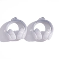 DIY cream white acrylic headphone pendants for keychains and bag decoration accessories - Gray