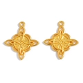 Colgante nudo celta dorado de aleación vintage para creación de collares y joyería DIY - Imitación de Oro / 28*25mm